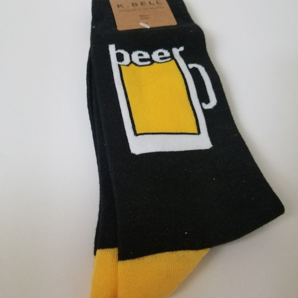 MENS BEER CREW SOCKS - Picture 1 of 2